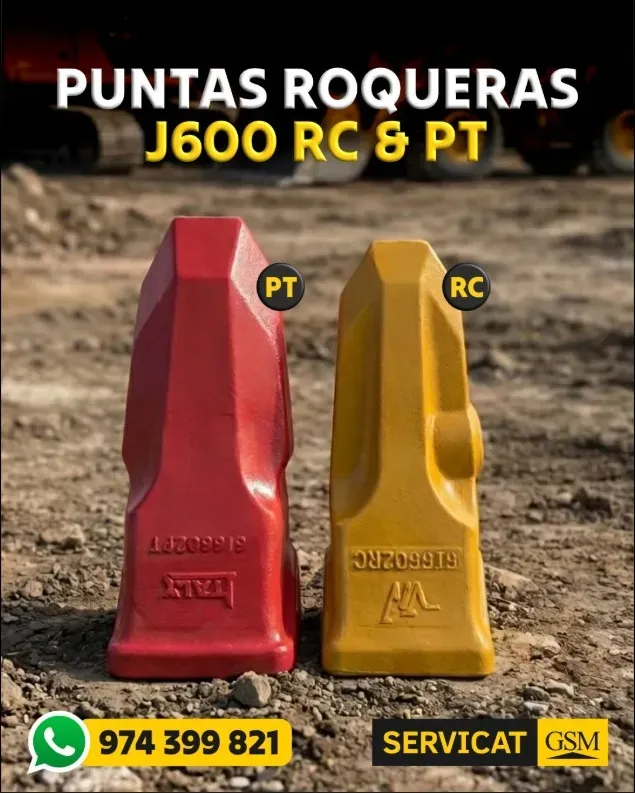 Cadenas de excavadora y sistema de rodamientos